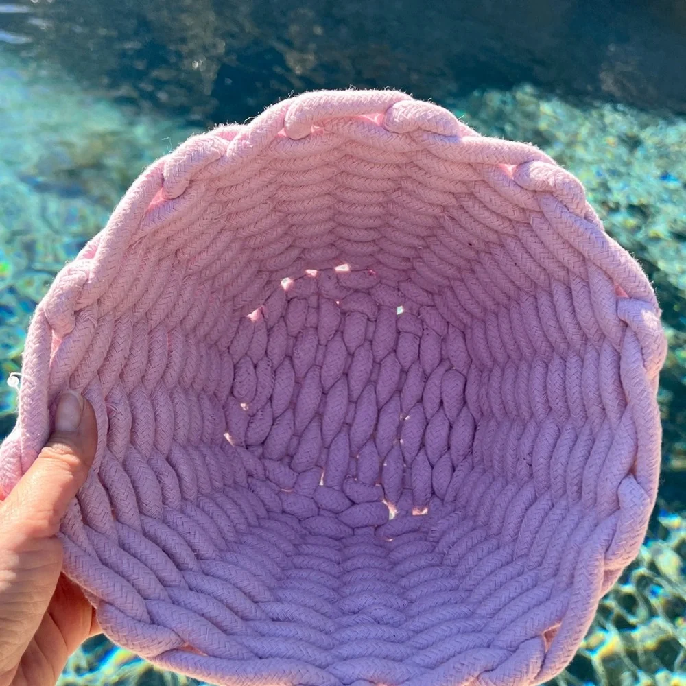 Chunky Woven Knit Basket/Pot - Picture 6 of 12